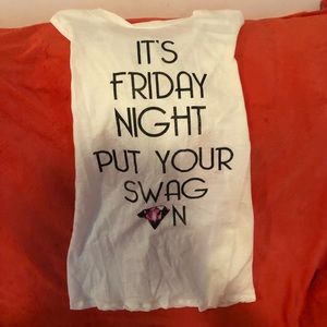 Tank Shirt “Swag On” Size Large